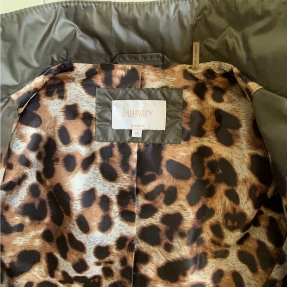 Laundry by Shelli Segal. EUC, Olive green quilted jacket XS - Picture 3 of 4